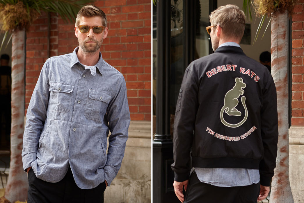 Nigel-Cabourn-6Spring-Summer-17-Desert-Rats-Blue-Shirt-Front-Back