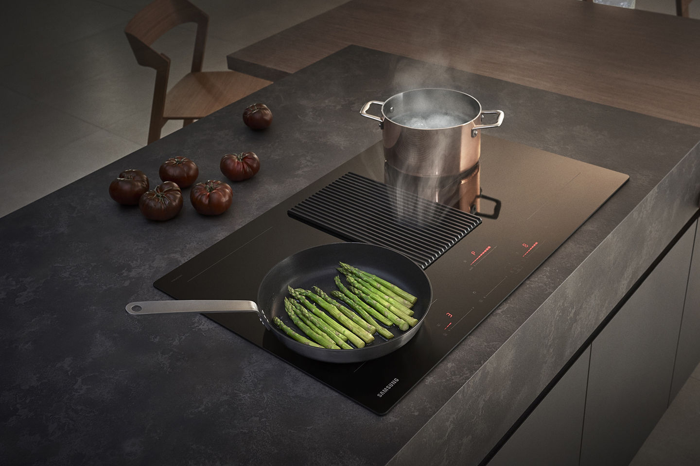 三星推出吸油烟机与炉灶集成一体，看着非常有品质