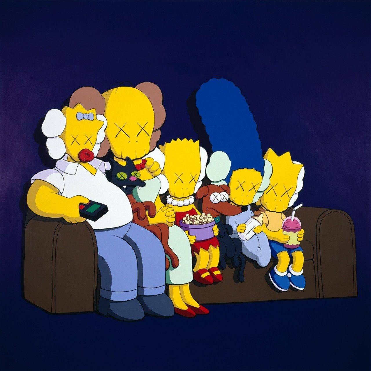 UNTITLED (KIMPSONS) , Acrylic on canvas, 2004 203.2 × 203.2 cm Private Collection, New York