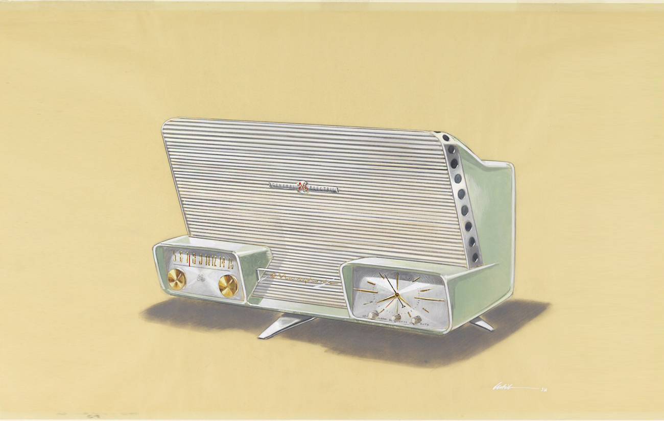 ▲ Musaphonic Clock, designed by Richard Arbib, General Electric Company, USA, 1958.